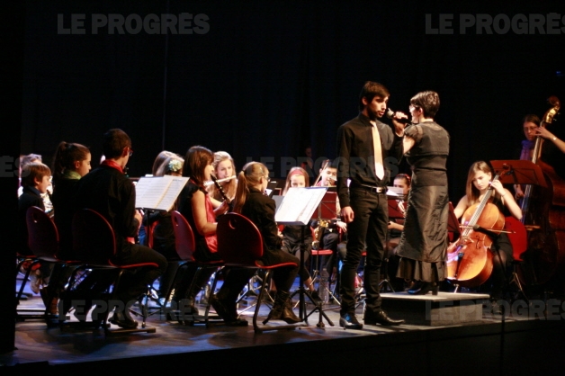 La classe orchestre de lEMAD Berlioz ouvrait ce concert.  Photo Guy Crozier